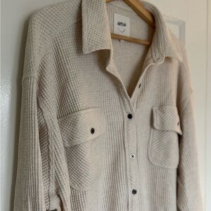 aerie |  Neutral Cream Waffle Knit Sweater